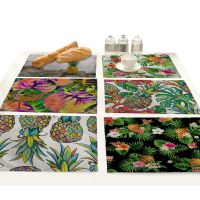 【CC】 Printing Placemat for Dining Table Drink Coasters Manteles Individuales Accessories