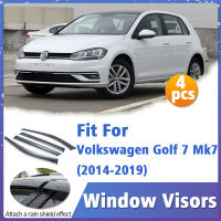 หน้าต่าง Visor Guard สำหรับ Volkswagen VW Golf 7 Mk7 2014-2019ฝาครอบ Trim กันสาด Shelters ป้องกัน Sun Rain Deflector อุปกรณ์เสริม