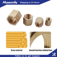 Manooby ข้อต่อท่อทองเหลืองท่อทองแดงข้อต่อประกบเพลาหกเหลี่ยมแบบรวดเร็วเกลียวตัวเมียสำหรับแก๊สน้ำ