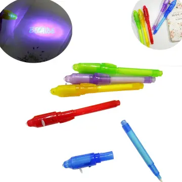 5pcs Creative Invisible Marker Pen, Uv Invisible Marker Fluorescent Magic  Pen, Glow In The Dark