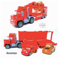 RACING CARS รถบรรทุกพร้อมกับรถ 2 คัน  LIGHTNING McQUEEN สีสันสวยงาม