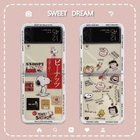 ถั่วลิสงสนูปี้ชาร์ลีวูดสต็อกไลลินัสลูซี่เคสแข็งสำหรับป้องกันเคสโทรศัพท์การ์ตูนน่ารักพับได้ทั้งตัวสำหรับ ZFlip5 Samsung ฝาหลัง ZFlip3 ZFlip4ป้องกันการเคาะกันกระแทกเคสโทรศัพท์เคสสำหรับกาแล็คซี่เคสห่อหุ้ม Zflip3 Zflip4 Zflip5