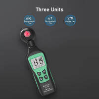 Fansline-Mastfuyi FY8809 EMF Meter เครื่องทดสอบสนามแม่เหล็กไฟฟ้าแบบดิจิตอล Hand-Held Electric Field Radiation Detector With Flashlight Sound-Light Alarm LCD Backlight Display For Office Home EMF Inspections