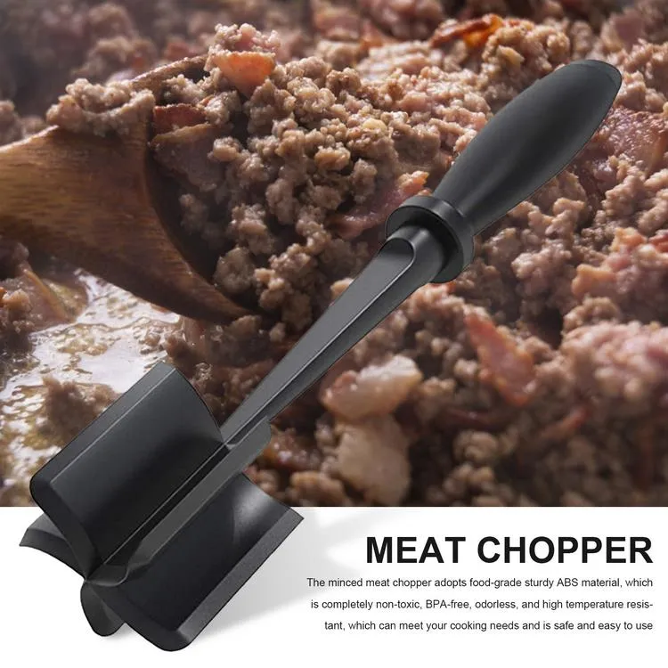 Kitchen Meat Chopper Ground Beef Masher Utensil Heat Resistant Non-Stick  Hamburger Choppe Potato Masher Tool
