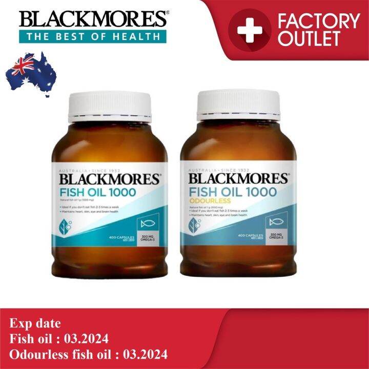 BLACKMORES Fish Oil Odourless Fish Oil 1000mg 400 capsules Lazada