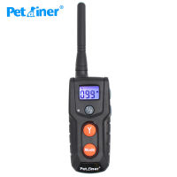 PET916-1 Petrainer Rechargeable Waterproof Dog Electronic Shock Training Collar with Blue backlit LCD screen