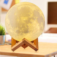 Levitating Moon Lamp 3D Printing Rechargeable Moon light Color Changing LED Night Light Touch Light Household Decor night lightt