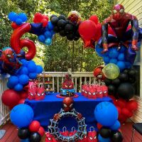 96pcs Marvel Spiderman Foil Balloon Arch Garland Kit Superhero Air Globos Birthday Party Baby Shower Decoration Boys Toy Gift