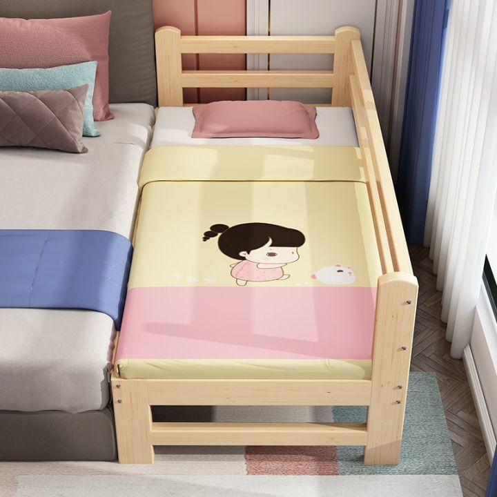 cod-baby-bed-childrens-with-guardrail-single-stitching-widening-boy-girl-princess