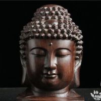 hang qiao shop Wooden Carving Original Buddha Statue Crafts Desktop Decoration