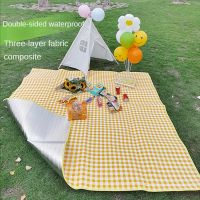 【DT】hot！ Camping Hiking Outdoor Beach Blanket Folding Thick Lawn