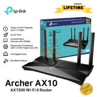 (Archer AX10) ROUTER (เราเตอร์) TP-LINK Dual Band Gigabit WI-FI 6 ROUTER 1.5 Gbps 4 เสา (ของแท้)