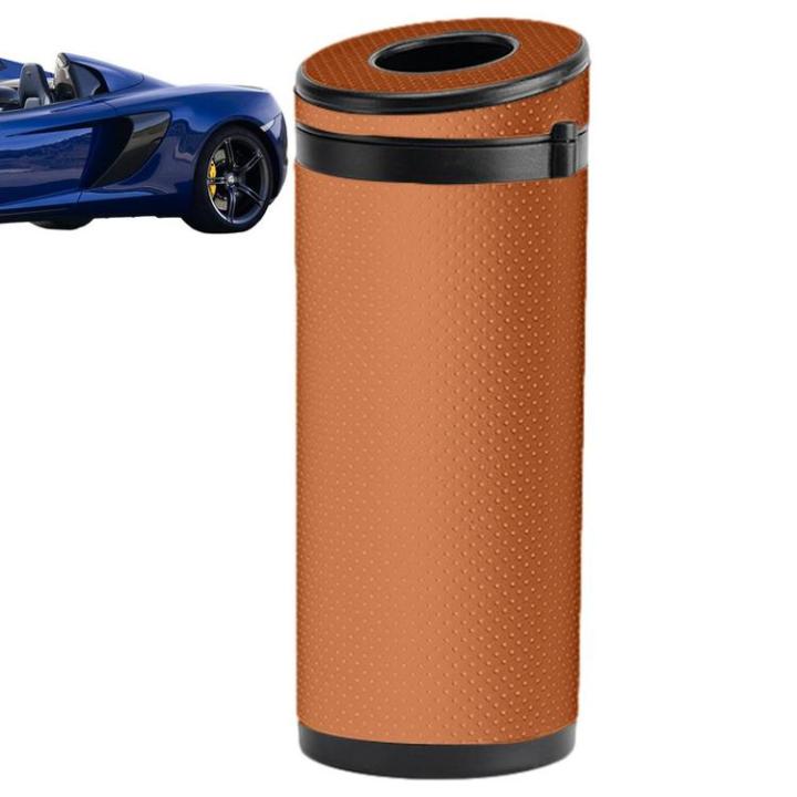 car-tissue-cylinder-holder-round-container-dispenser-tube-for-auto-wear-resistant-faux-leather-with-safety-hammer-design-newcomer