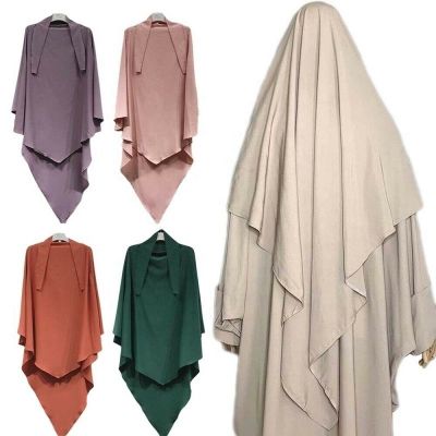 【YF】 Muslim Women Long Hijab Khimar Prayer Big Scarf Nida Full Cover Head Shawls Headscarf
