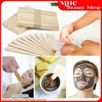 50pcs/10pcs Wooden Waxing Wax Spatula Tongue Disposable Bamboo