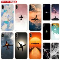 ○♘▩ Soft Case For iPhone 13 12 11 Pro X XS Max XR 6 7 8 G Plus SE 2020 Mini Cover airplane art