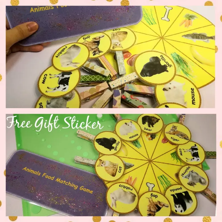 Montessori Wooden Learning Kit Toys Early Educational Animals ...