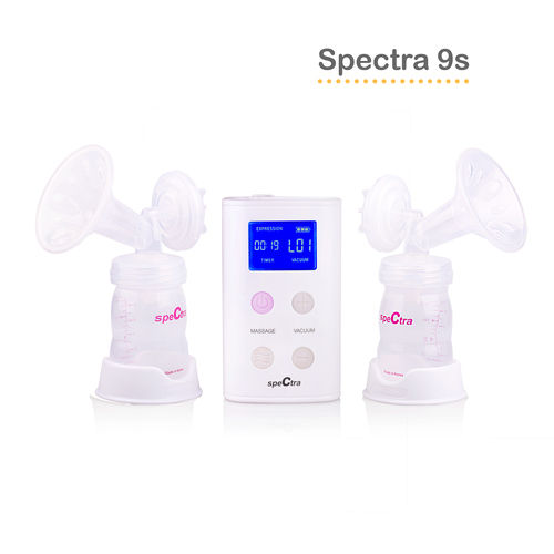 spectra-9-เครื่องปั๊มนมไฟฟ้าหัวปั๊มคู่-ระบบนวดกระตุ้นทำให้น้ำนมไหลออกได้ดียิ่งขึ้น-แรงดูดดี-นุ่มนวล-เหมือนธรรมชาติ-ของแท้-นำเข้าจากประเทศเกาหลีใต้-สีขาว