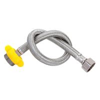 Braided Faucet Line Connector. Female Stainless Steel Supply Hose Washing Machine Hose Straight Thread Faucet Connector