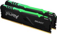 RAM PC Kingston FURY Beast RGB 32GB (2x16GB) 3200MT/s DDR4 CL16 Desktop Memory Kit of 2 KF432C16BBAK2/32