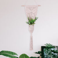 【cw】 New Butterfly Hanging Basket Nordic Style Cotton Thread DIY Flower Arrangement Container Home Wall Decoration Graduation Ceremony ！