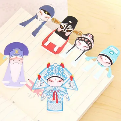 Mini Peking Opera Book Mark Classical Peking Opera Paper Clips Chinese Cultural Paperclips School Gifts Bookmarks Bookmarks For Women Beijing Opera Bookmarks Bookmark