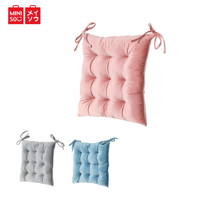 Miniso Square Seat Cushion Back Cushion Grey Pink Blue Lazada PH