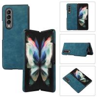 HOCE เคสโทรศัพท์หนังหรูหราแบบวินเทจสำหรับพับ Samsung Z 4พับ3 5G ฝาครอบหลังกันกระแทกพับได้