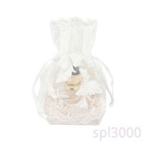 SPL-White Maple Lace Drawstrings Pouches Bundle Pockets Candy Bags Jewelry Bags Stud Earrings Storage Bag