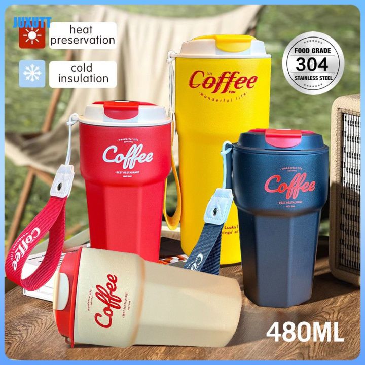 Drink Cup Coffee Mug Thermos Bottle - 420ml/620ml Double Stainless