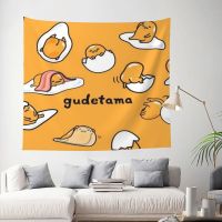 Gudetama ผ้าห่มแขวนผนังตกแต่งผนัง,ผ้าห่มแขวนผ้าพื้นหลังห้องนั่งเล่นห้องนอนสิ่งทอตกแต่งบ้านปรับแต่งได้