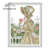 ภาพสวยๆ11CT ร้าน CrossDecor 14CT ประทับที่แม่นยำลายรูปภาพชุดปักครอสติชที่สมบูรณ์พิมพ์ล่วงหน้าบนผ้างานเย็บปักด้วยมือทำได้ด้วยตัวเองชุด DMC ที่สมบูรณ์การตกแต่งห้องบ้าน