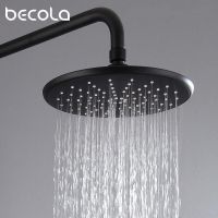 BECOLA matte black shower head bathroom ABS plastic shower faucet fashion BLACK rainfall shower nozzle free shipping Showerheads