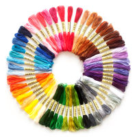 8Pcs Gradient สีงานปักครอสติชด้ายจักรเย็บผ้าเย็บปักถักร้อยชุดไหมขัดฟัน DIY อุปกรณ์เย็บผ้า Craft-7.5เมตรต่อชิ้น