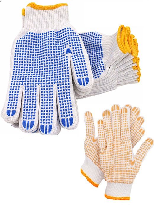 ถุงมือ-1เเพ็ค10คู่-ถุงมือผ้า-ทอจากเส้นด้าย-ถุงมือทำสวน-ถุงมือผ้าฝ้าย-cotton-ไนล่อน
