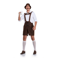 Deluxe Mens Oktoberfest เครื่องแต่งกายผู้ใหญ่บาวาเรีย lederhosen เบียร์ Guy คอสเพลย์ PLUS ขนาด Carnival PARTY ชุดแฟนซี