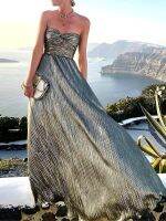 【HOT】✸◘ 2022 Twist Strapless Hollow Out Boho Bronzing Evening Fashion Sleeveless