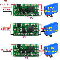 PANTHON เครื่องชาร์จ Synchronous Buck ลิเธียมไอออนแบบหลายเซลล์2A DC 5-23V ถึง4.2V 8.4V 12.6V สำหรับแบตเตอรี่ลิเธียม18650 3.7V 7.4V 11.1V