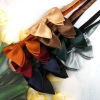 Mens bow tie casual bow solid color horn bow tie Groomsman suit shirt fashion good business office bow tie Boys Clothing