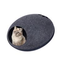 Dog Cat Bed Pet Sleeping Bag Zipper Egg Shape Felt Cloth Warm Pet House All Around Nest Dog Cave Cat Basket Products For Cats