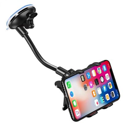360 Rotate Sucker Car Phone Holder Flexible Mount Stand Mobile Cell Support For iPhone Samsung Xiaomi Clip Phone Holder in Car Car Mounts