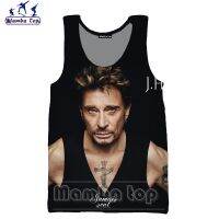 hot【DT】 Mamba Top Johnny Hallyday Print Men Sleeveless Undershirt Streetwear