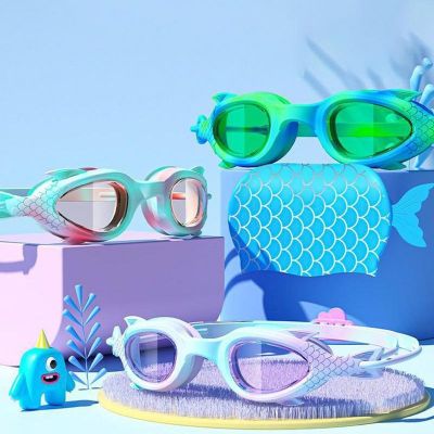 【YF】◇㍿☇  Goggles Cartoon Mermaids Swim Glasses Anti Fog Eyewear Children Kids Gifts