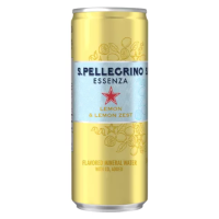 ซานเพลลีกรีโน น้ำแร่โซดารสมะนาว 330มล. - San Pellegrino brand Essenza Lemon &amp; Lemon Zest 330ml