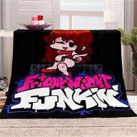 Music Game Friday Night Funkin 3D Printed Flannel Blanket Sherpa Fleece Throw Warm Gift for Kids Adu