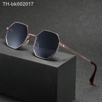 ✑☑♤ Higodoy Polygon Sunglasses Men Vintage Octagon Metal Sunglasses for Women Luxury Brand Goggle Sun Glasses Ladies Gafas De Sol