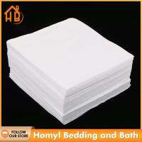 Homyl ผ้าเช็ดทำความสะอาด150ชิ้น,ผ้าใยสังเคราะห์กันฝุ่นสีขาว15X15ซม. 6นิ้ว