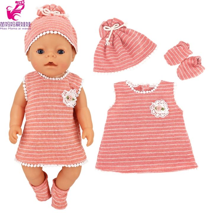 yf-40-cm-baby-set-wool-jumpsuit-hat-suitable-for-17-inch-new-born-dolls