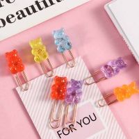 Bookmark Accessories New Cute School Office Stationery File Clips Decorative Bookmark Paper Clip Rainbow Bear Binder