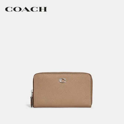 COACH กระเป๋าสตางค์ผู้หญิงรุ่น Medium Zip Around Wallet สีครีม CI194 LHTAU